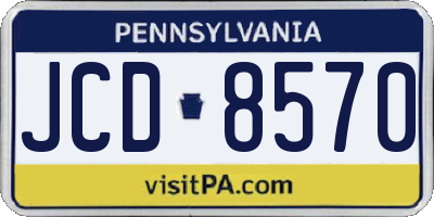PA license plate JCD8570