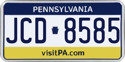 PA license plate JCD8585
