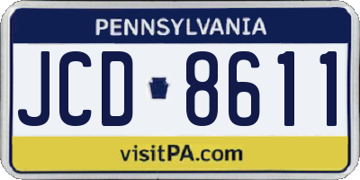 PA license plate JCD8611