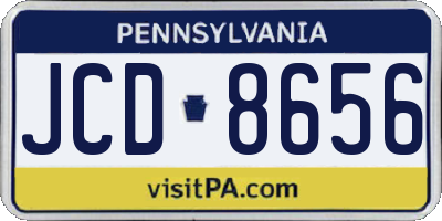 PA license plate JCD8656
