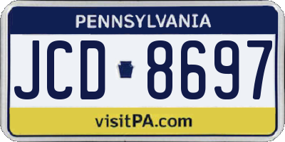 PA license plate JCD8697