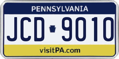 PA license plate JCD9010