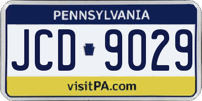 PA license plate JCD9029