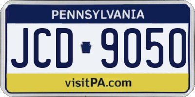 PA license plate JCD9050