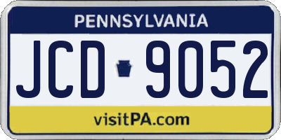 PA license plate JCD9052