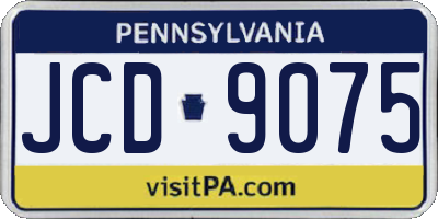 PA license plate JCD9075