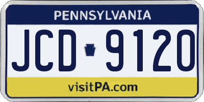 PA license plate JCD9120
