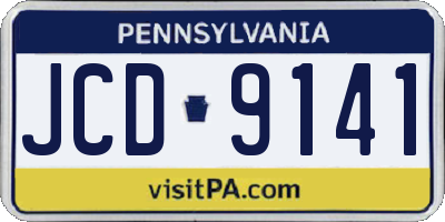 PA license plate JCD9141