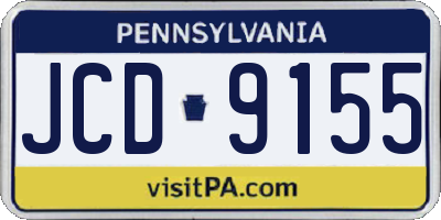 PA license plate JCD9155