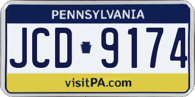 PA license plate JCD9174