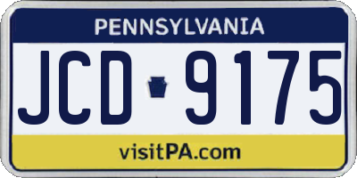 PA license plate JCD9175