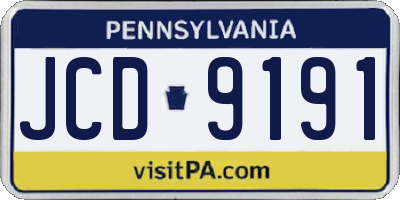 PA license plate JCD9191