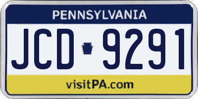 PA license plate JCD9291