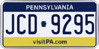PA license plate JCD9295