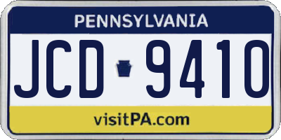 PA license plate JCD9410