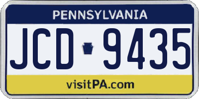PA license plate JCD9435