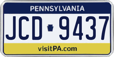PA license plate JCD9437