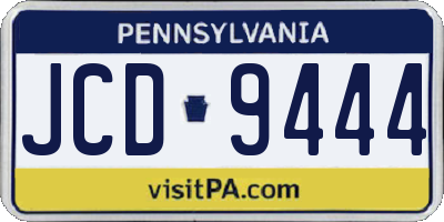 PA license plate JCD9444