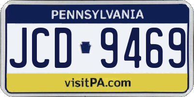 PA license plate JCD9469