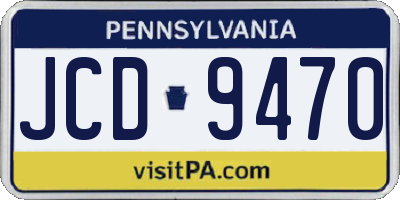 PA license plate JCD9470