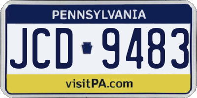 PA license plate JCD9483
