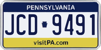 PA license plate JCD9491