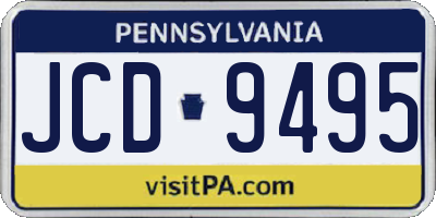 PA license plate JCD9495