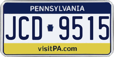 PA license plate JCD9515