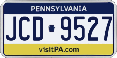 PA license plate JCD9527