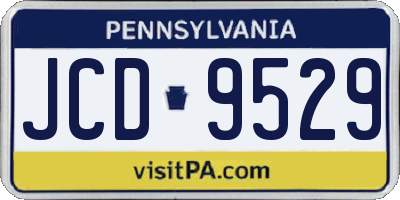 PA license plate JCD9529