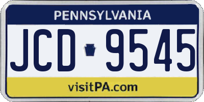 PA license plate JCD9545