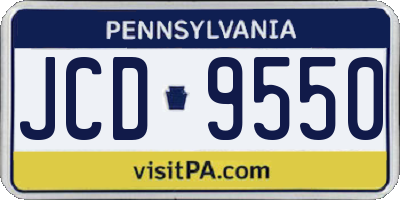 PA license plate JCD9550