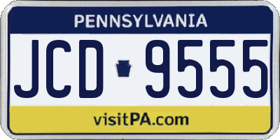 PA license plate JCD9555