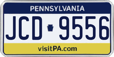 PA license plate JCD9556