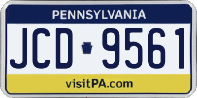 PA license plate JCD9561