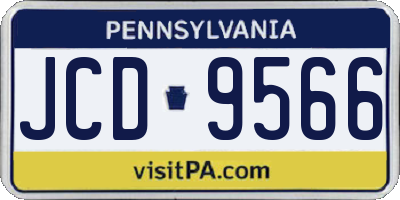 PA license plate JCD9566