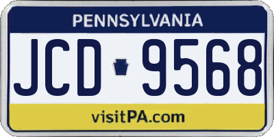 PA license plate JCD9568