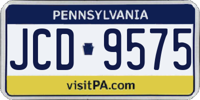 PA license plate JCD9575