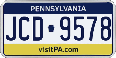 PA license plate JCD9578