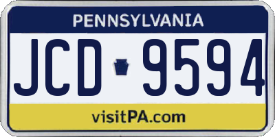 PA license plate JCD9594