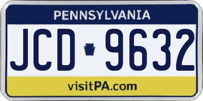 PA license plate JCD9632