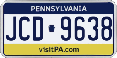 PA license plate JCD9638