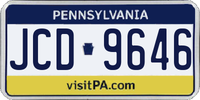 PA license plate JCD9646