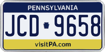 PA license plate JCD9658