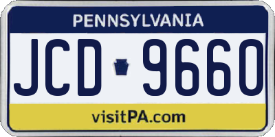 PA license plate JCD9660