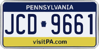PA license plate JCD9661