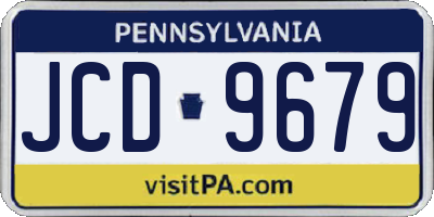 PA license plate JCD9679