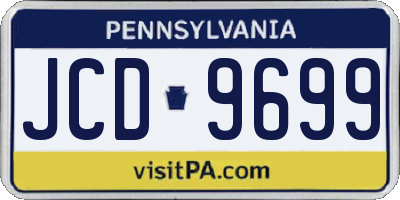 PA license plate JCD9699
