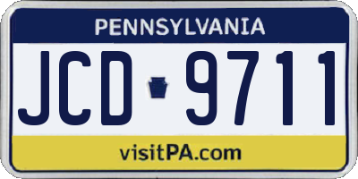 PA license plate JCD9711