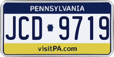 PA license plate JCD9719